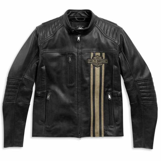 Men's H-D Triple Vent Passing Link II Leather Jacket
