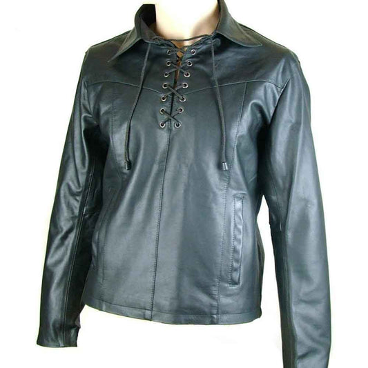 Camisa tipo jersey para motociclista de HOMBRE de CUERO GENUINO. Tallas DISPONIBLES.
