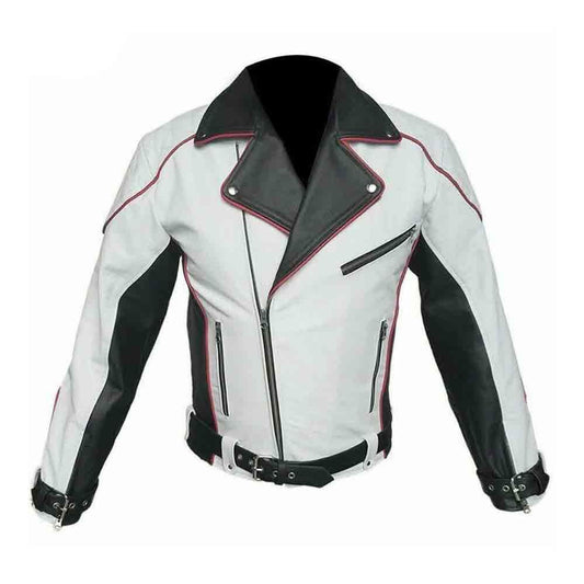 Mens Real Cowhide Leather Jacket Pure Biker Rider Jacket Formula 1 Racing Jacket New