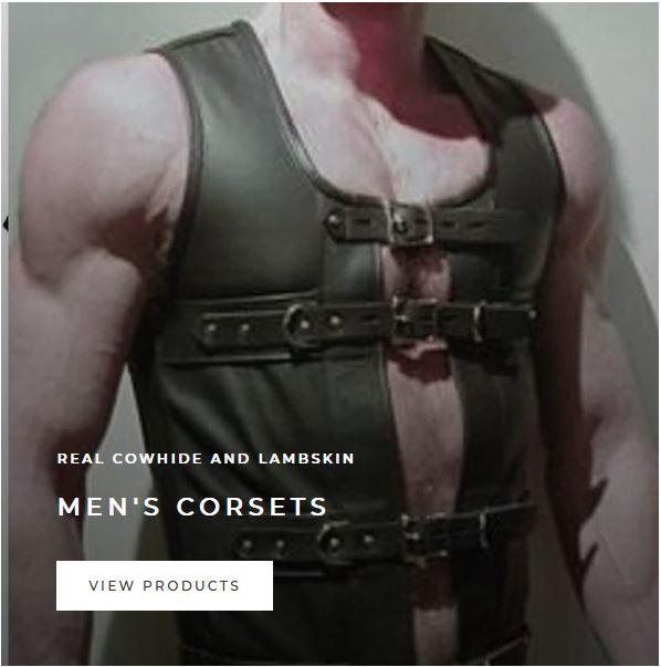 Men's Leather Corsets