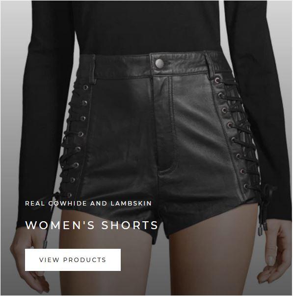 Women's Leather Shorts