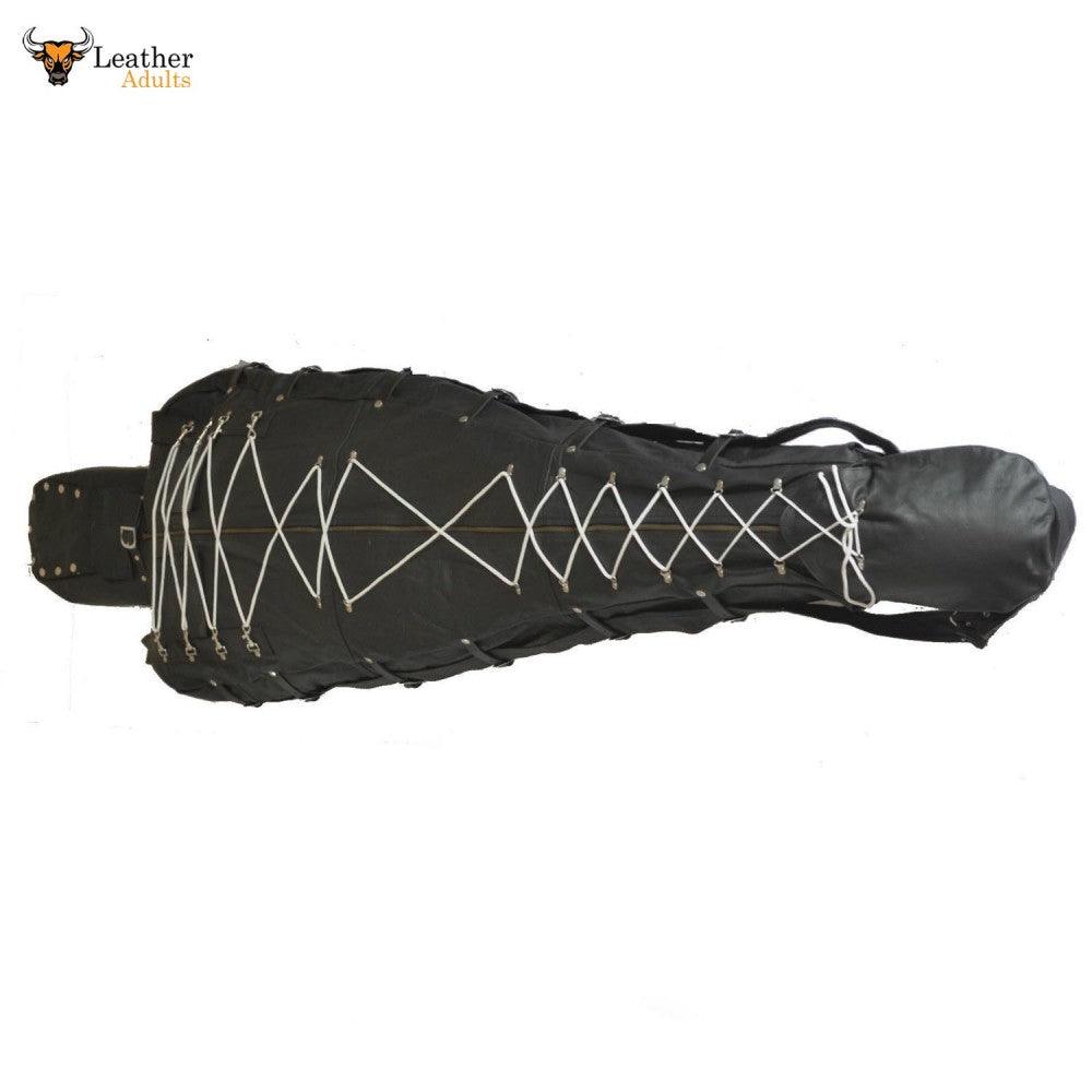 Heavy Duty REAL LEATHER SLEEPSACK SENSORY DEPRIVATION BONDAGE SLEEP SACK