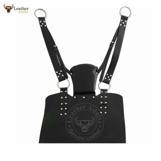 Hamaca de cuero negro auténtico de alta resistencia Xes Sling Swing para juegos de adultos BDSM