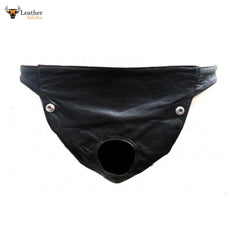 CALZONCILLOS TIPO TANGA CON PINCHOS DE CUERO DE CORDERO BONDAGE Bolsa para posar Tanga gay Lederhose Suspensorio