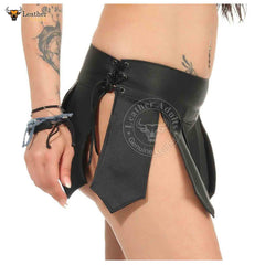 Minifalda sexy de PIEL DE CORDERO para mujer, minifalda de piel auténtica, falda de gladiador, minifalda, todas las tallas