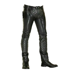 Pantalón vaquero de cuero original para hombre, pantalón acolchado BLUF, pantalón de motorista