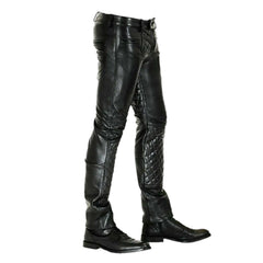 Pantalón vaquero de cuero original para hombre, pantalón acolchado BLUF, pantalón de motorista