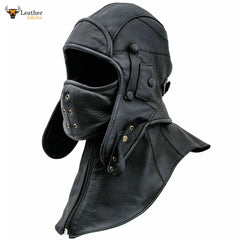 Mascarilla de cuero genuino FLYING FACE MASK Aviator AXIS ALLIED Mask Hood Halloween