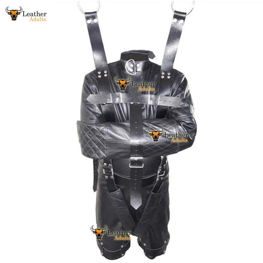 Traje de Suspensión de Bondage de Cuero de Vaca Cinturones de Cuero Latigo Anillas en D Soldadas Hecho a Medida