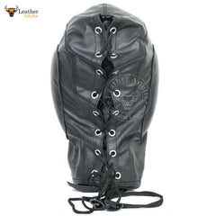 Genuine Handmade Leather Gimp Mask Air Tight Hood with Blindfolds and Mouth Gag Bondage
