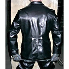 Chaqueta de cuero para uniforme militar de la Segunda Guerra Mundial, para hombre, de piel de vaca auténtica