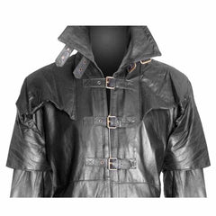 Ladies 100% Pure Leather Goth Steampunk Gothic Van Helsing Matrix Trench Coat