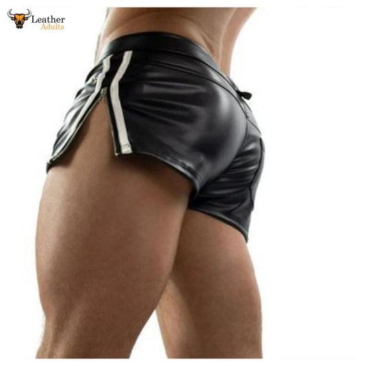 Pantalones cortos de cuero para hombre, pantalones cortos de fiesta, estilo gay, para verano