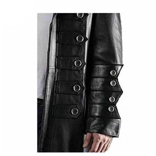 Gabardina gótica de cuero 100% puro para hombre Steampunk Gabardina gótica Gabardina Van Helsing Matrix