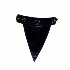 Conjunto de kilt gladiador de cuero negro para hombre, para disfraces, herrajes pesados, LARP K2