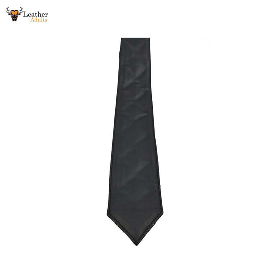 Corbata guateada de hombre, piel de oveja 100 % auténtica, con contraste amarillo