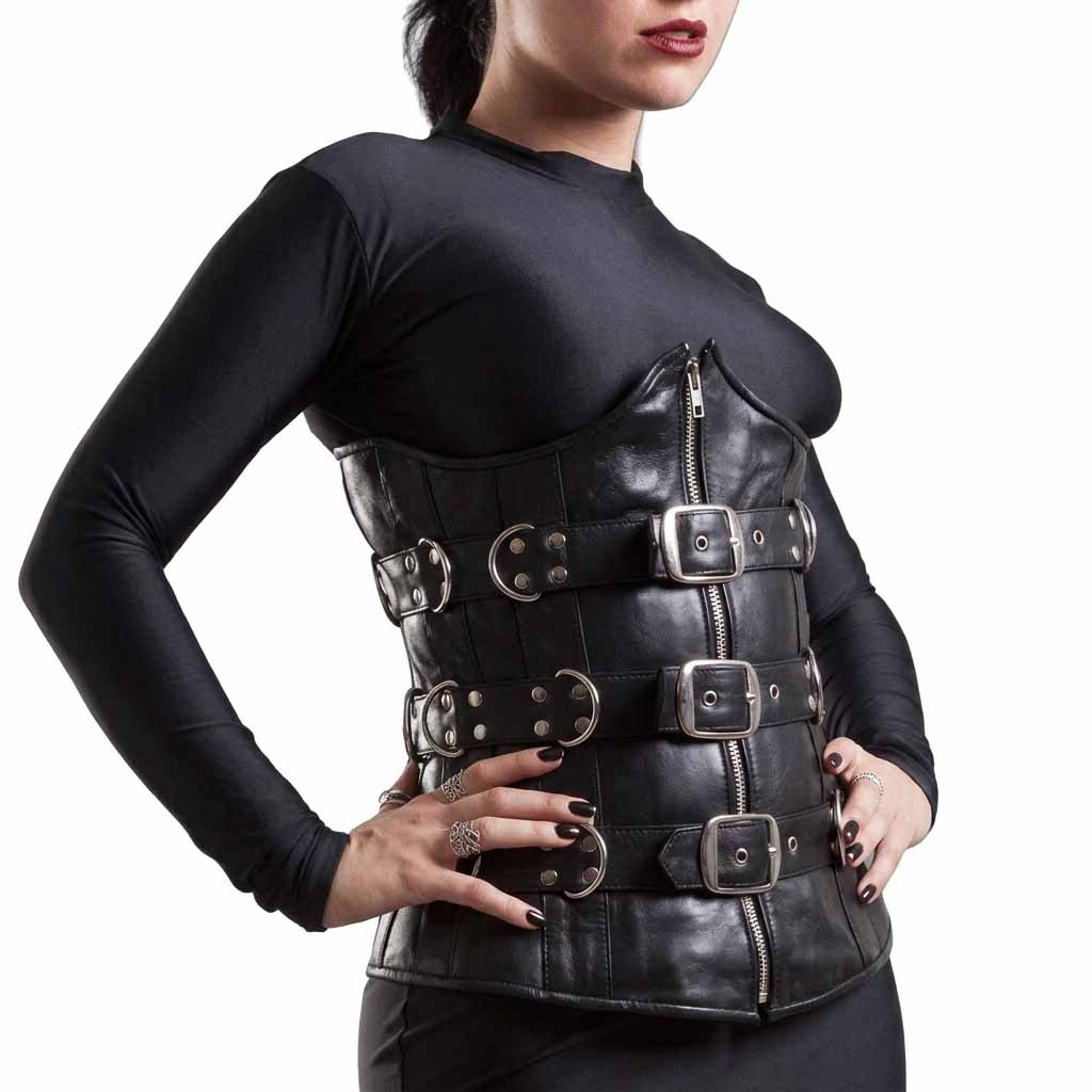 Very Sexy Butter Soft Lambs Leather Underbust Steel Boned Corset