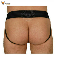 JOCKSTRAP Tanga gay de cuero con tiras y rayas rojas Lederhose Jockstrap Pantalones de cuero M,L, XL