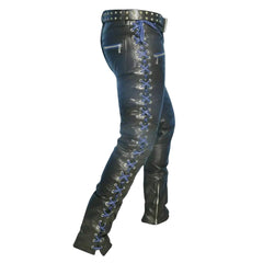 Pantalones de cuero de vaca auténtico para hombre, estilo punk, jeans, pantalones, pantalones BLUF, pantalones de motorista