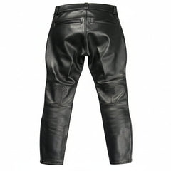 Pantalones de cuero genuino de vaca BLUF para hombre, pantalones vaqueros de motorista, pantalones Leder