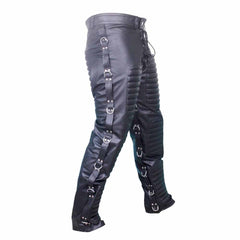 PANTALONES VAQUEROS NEGROS DE CUERO AUTÉNTICO PARA HOMBRE Estilo gótico Sadomasoquismo Ropa de discoteca La mayoría de las tallas disponibles