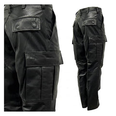 Pantalones cargo de piel auténtica para hombre, resistentes, LA MAYORÍA DE LAS TALLAS DISPONIBLES