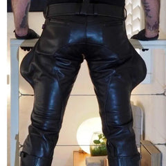Pantalones de cuero de vaca para hombre, Lederjeans, pantalones BLUF, Lederhosen, pantalones de montar