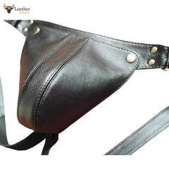 Ropa Interior Masculina Auténtica de Cuero de Cordero, Tanga, Suspensorios Fetichistas