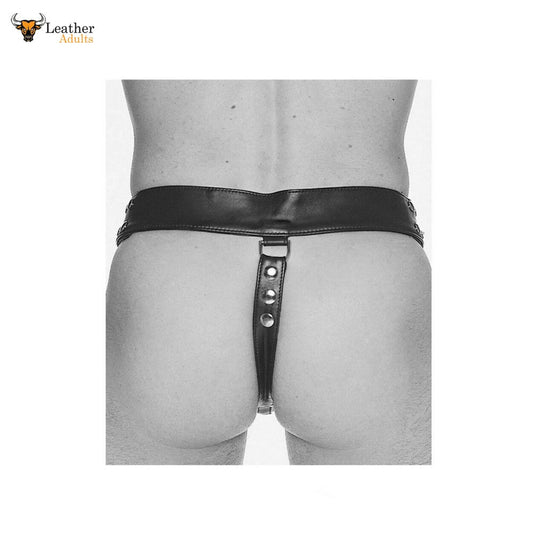 Tangas de cuero auténtico, nuevas, con hebilla ajustable, para juegos de rol fetichistas, ropa interior para hombres gay