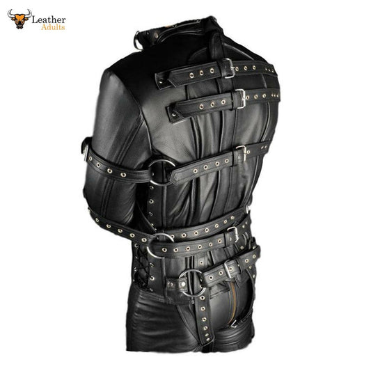 Chaqueta de fuerza de cuero genuino para hombre con forro de cuero, chaqueta de fuerza de alta resistencia