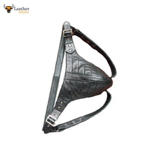 SUSPENSORIO Gay Tanga Cuero Slip Hilo Cuero Pantalones Suspensores Acolchados Todo Cuero