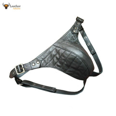 SUSPENSORIO Gay Tanga Cuero Slip Hilo Cuero Pantalones Suspensores Acolchados Todo Cuero