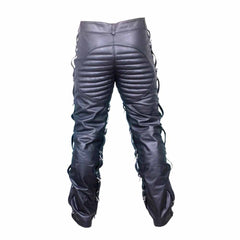 PANTALONES VAQUEROS NEGROS DE CUERO AUTÉNTICO PARA HOMBRE Estilo gótico Sadomasoquismo Ropa de discoteca La mayoría de las tallas disponibles