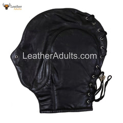 Capucha de BONDAGE de CUERO real, Máscara Gimp hecha a mano