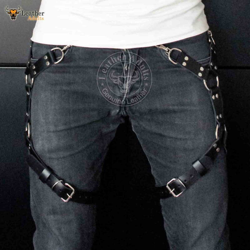 Mens harness, Leg Harness, Men leg harness, Men garters, Thigh harness men, Fetish accessories man, One for Each Leg
