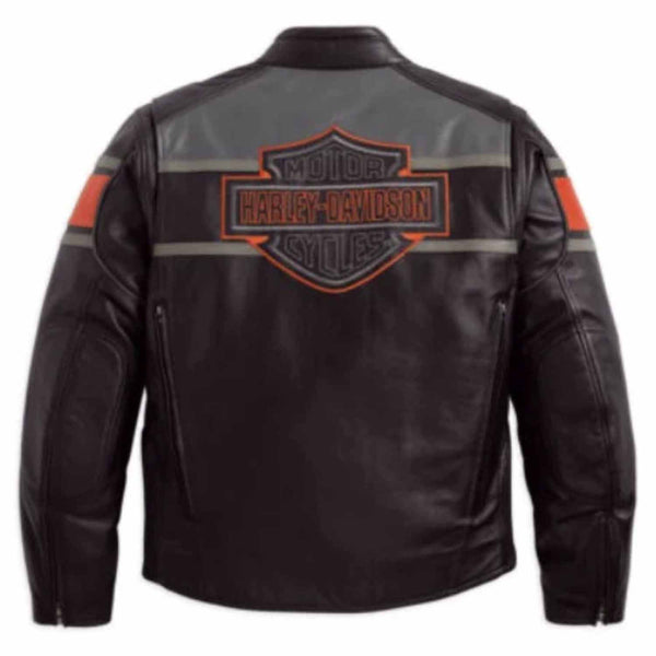 H-D Men's Motorcycle Real Cowhide Leather Jacket