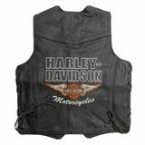Harley Davidson Men Cafe Racer Motorcycle Leather Vest
