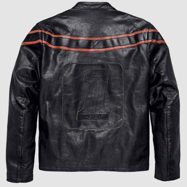 Harley Davidson Men's Double Ton Slim Fit Leather Jacket