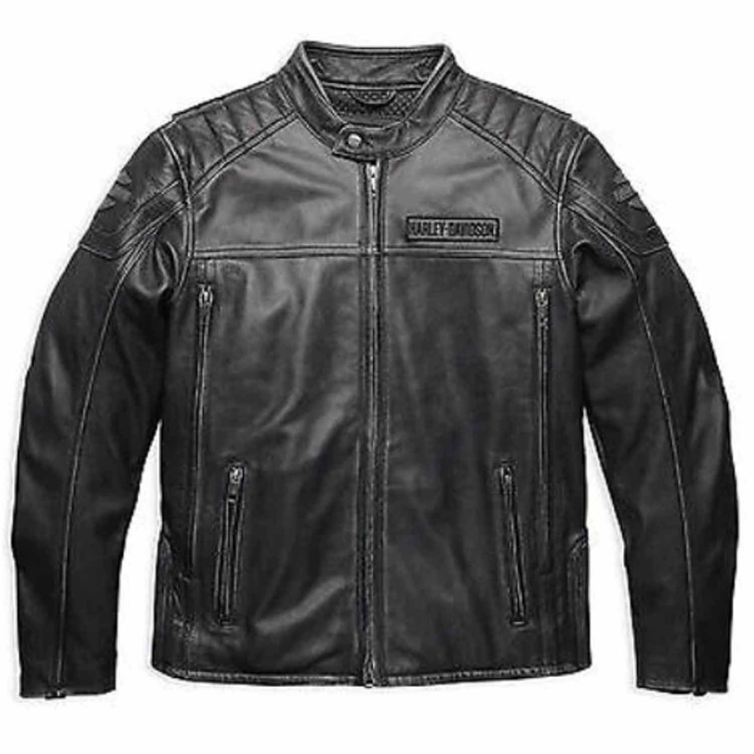 Harley Davidson Mens Midway Motorcycle Leather Jack Ksk Leather