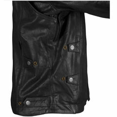 New Men's Black & Brown Motorbike Riding Jacket