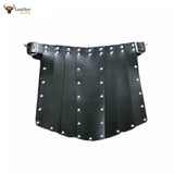 Mens Black Leather Heavy Duty Gladiator Warrior Armour Kilt Set - K4