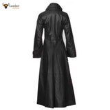 Womens Beautiful and Sexy Lambs Leather Ladies Steampunk Goth Trench Coat