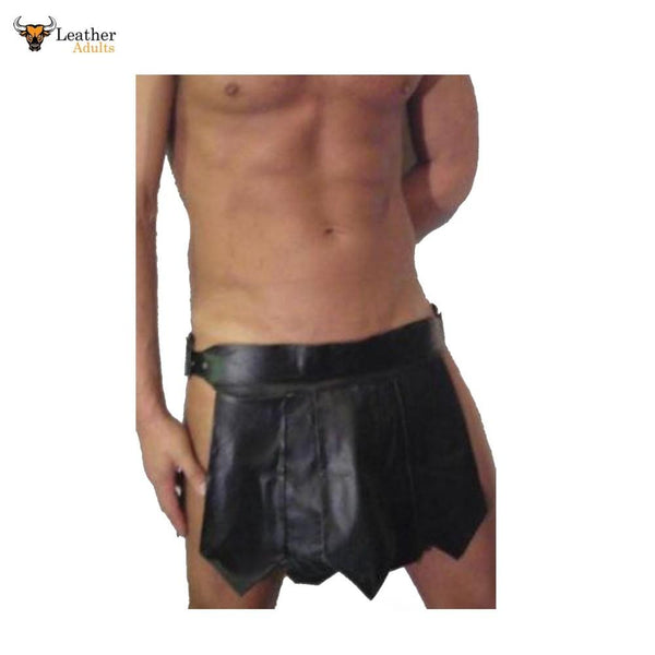 Men's Genuine Leather Roman Gladiator Kilt LARP - K13