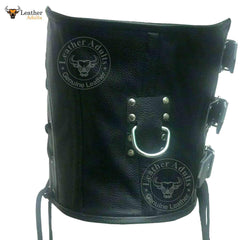 Heavy Cowhide Leather Male Corset Steel Boned Rear Laced Unisex Bondage Girdle Cincher
