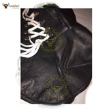 Black Soft Leather Full Face Mask Hood BDSM Mask Unisex